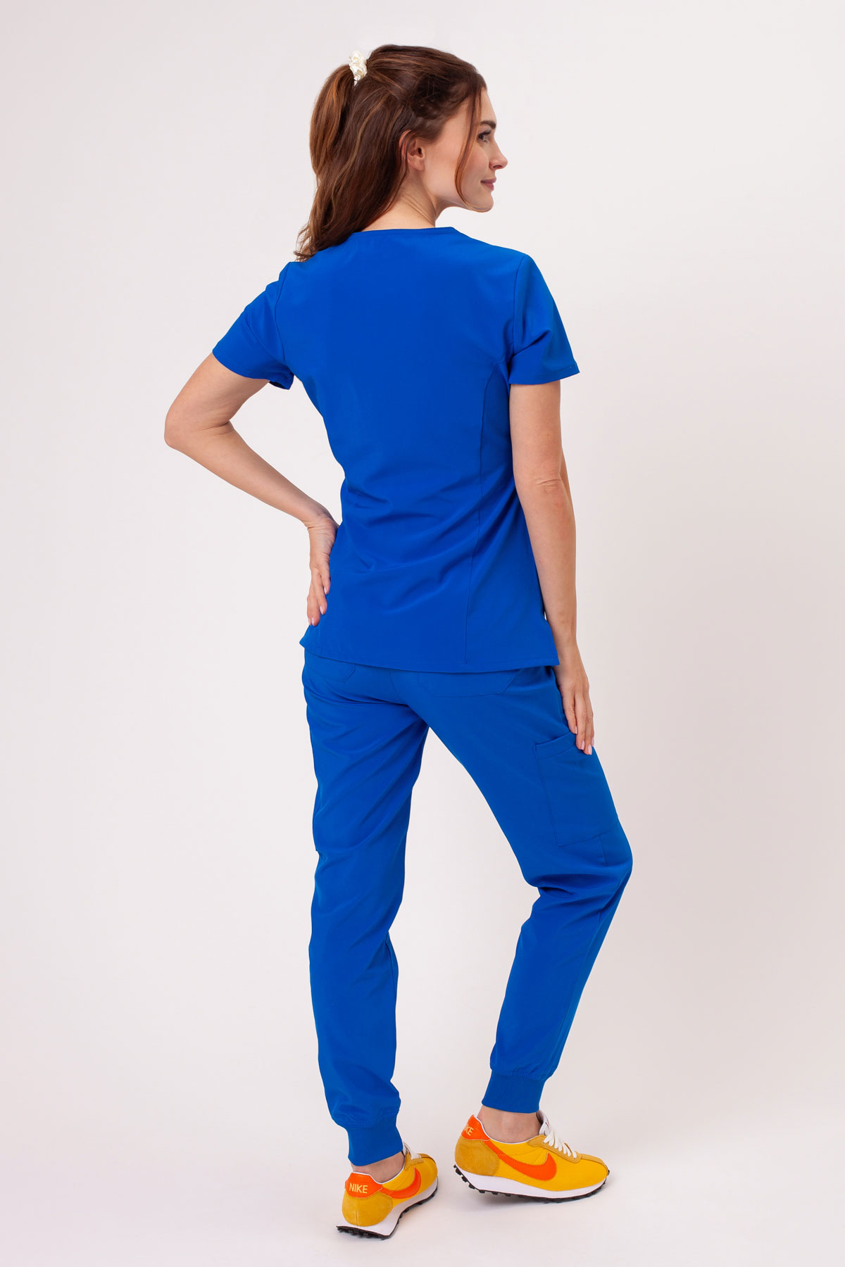 Spodnie medyczne damskie Dickies EDS Essentials Mid Rise jogger królewski granat-1