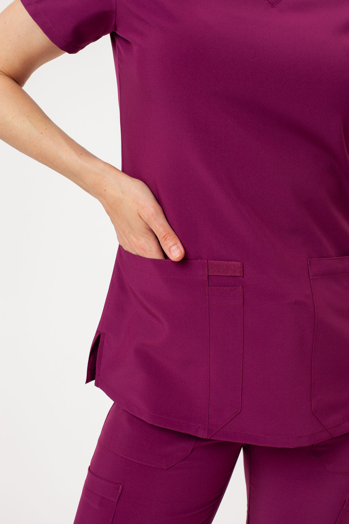 Komplet medyczny damski Dickies EDS Essentials Jogger wiśniowy-7