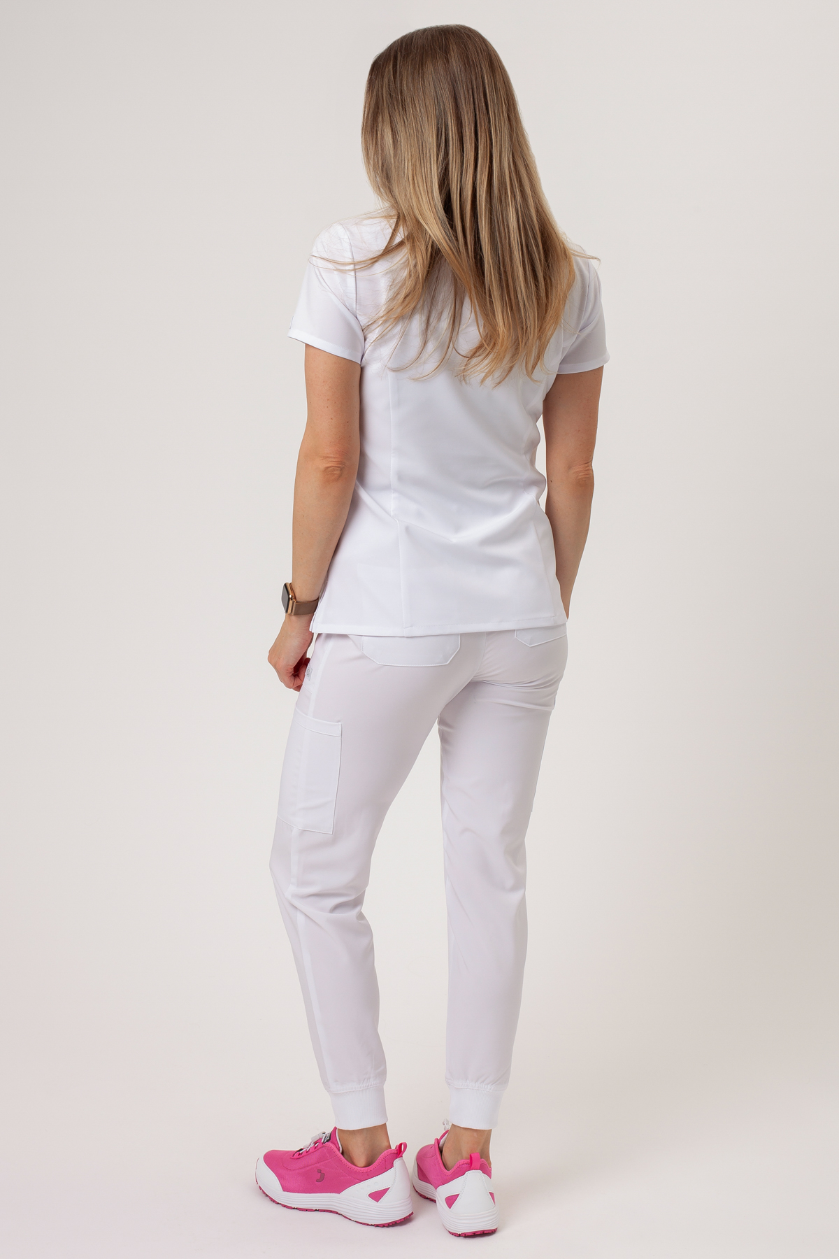 Spodnie medyczne damskie Dickies EDS Essentials Mid Rise jogger białe-7