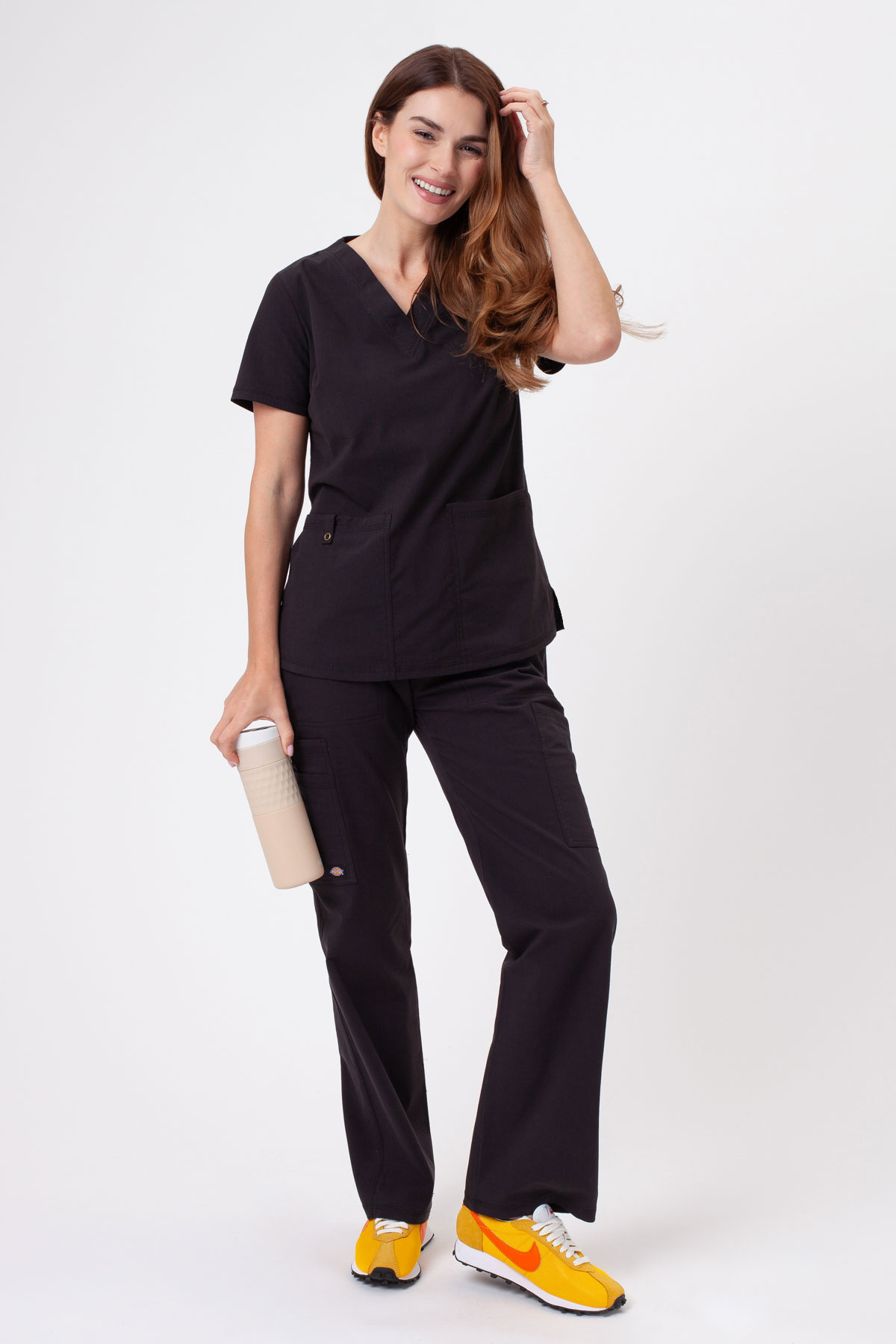 Spodnie medyczne damskie Dickies Forge Straight Leg czarne-5