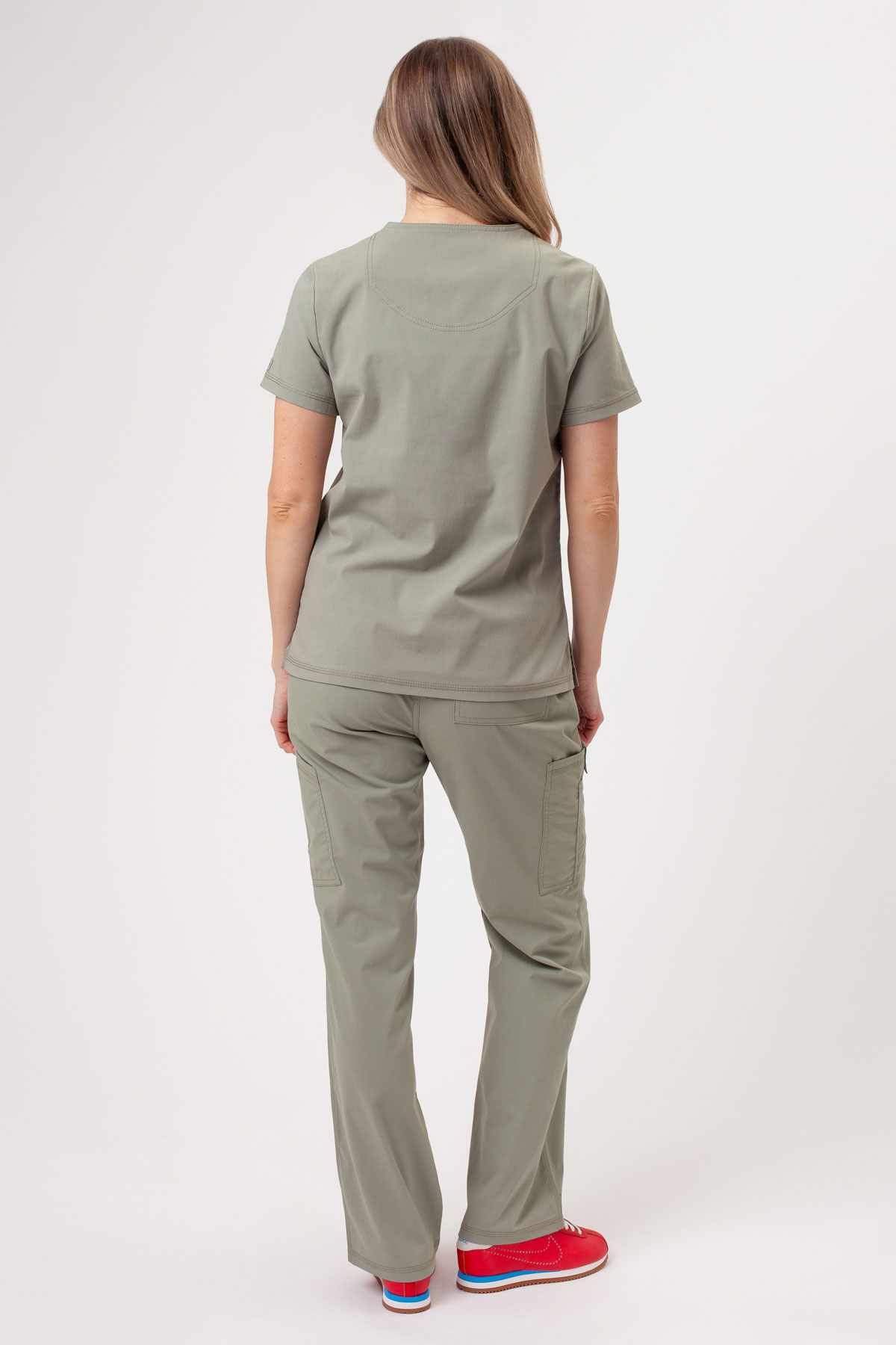Spodnie medyczne damskie Dickies Forge Straight Leg pastelowa oliwka-1