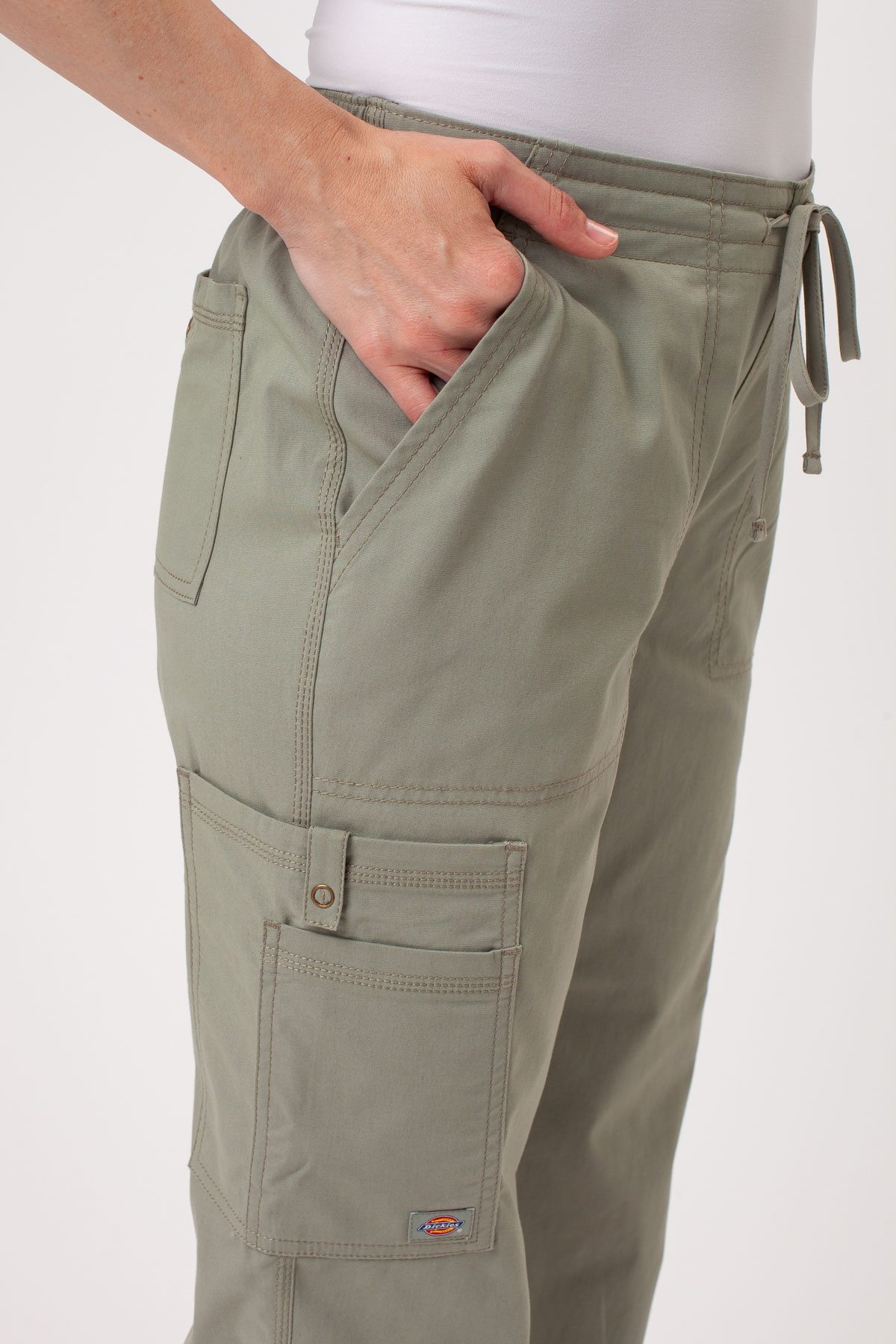 Spodnie medyczne damskie Dickies Forge Straight Leg pastelowa oliwka-3