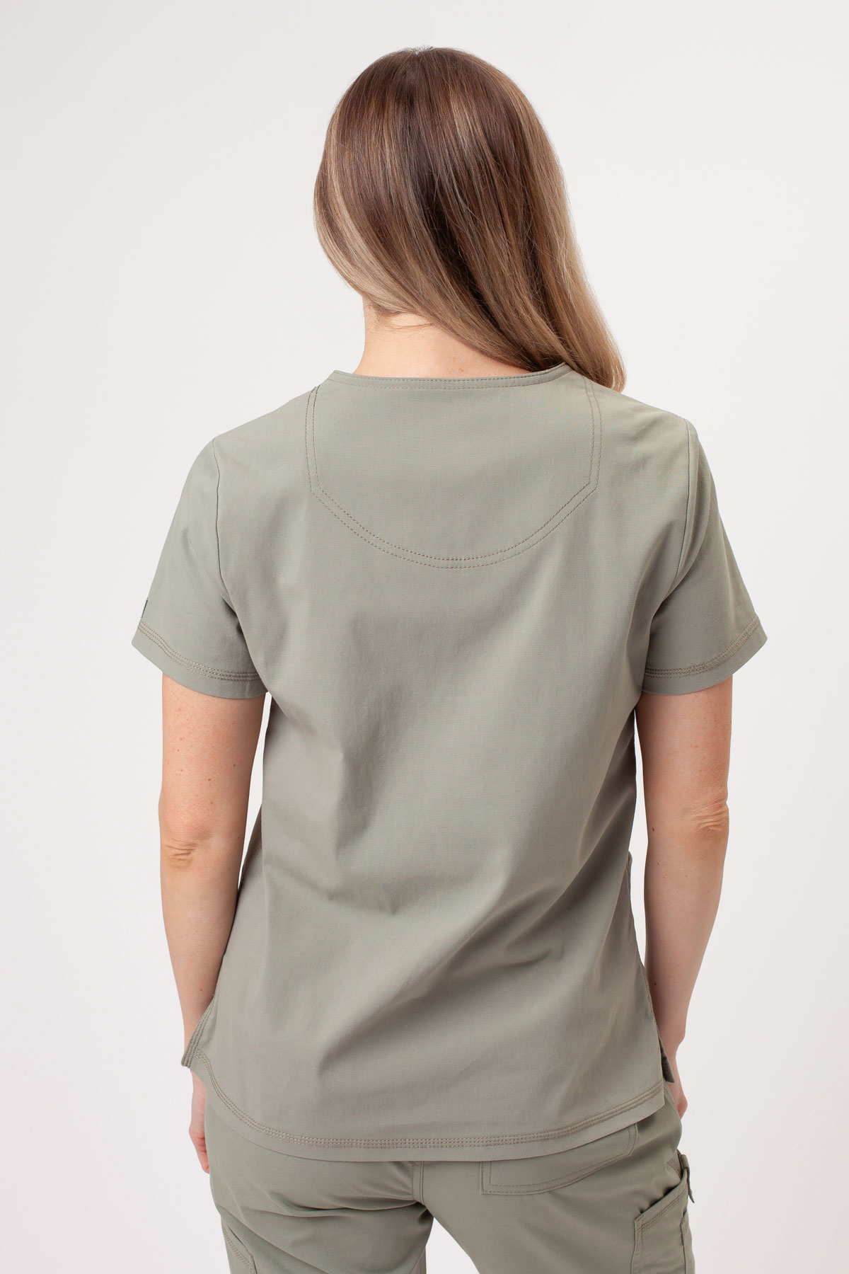 Komplet medyczny damski Dickies Forge V-neck pastelowa oliwka-4