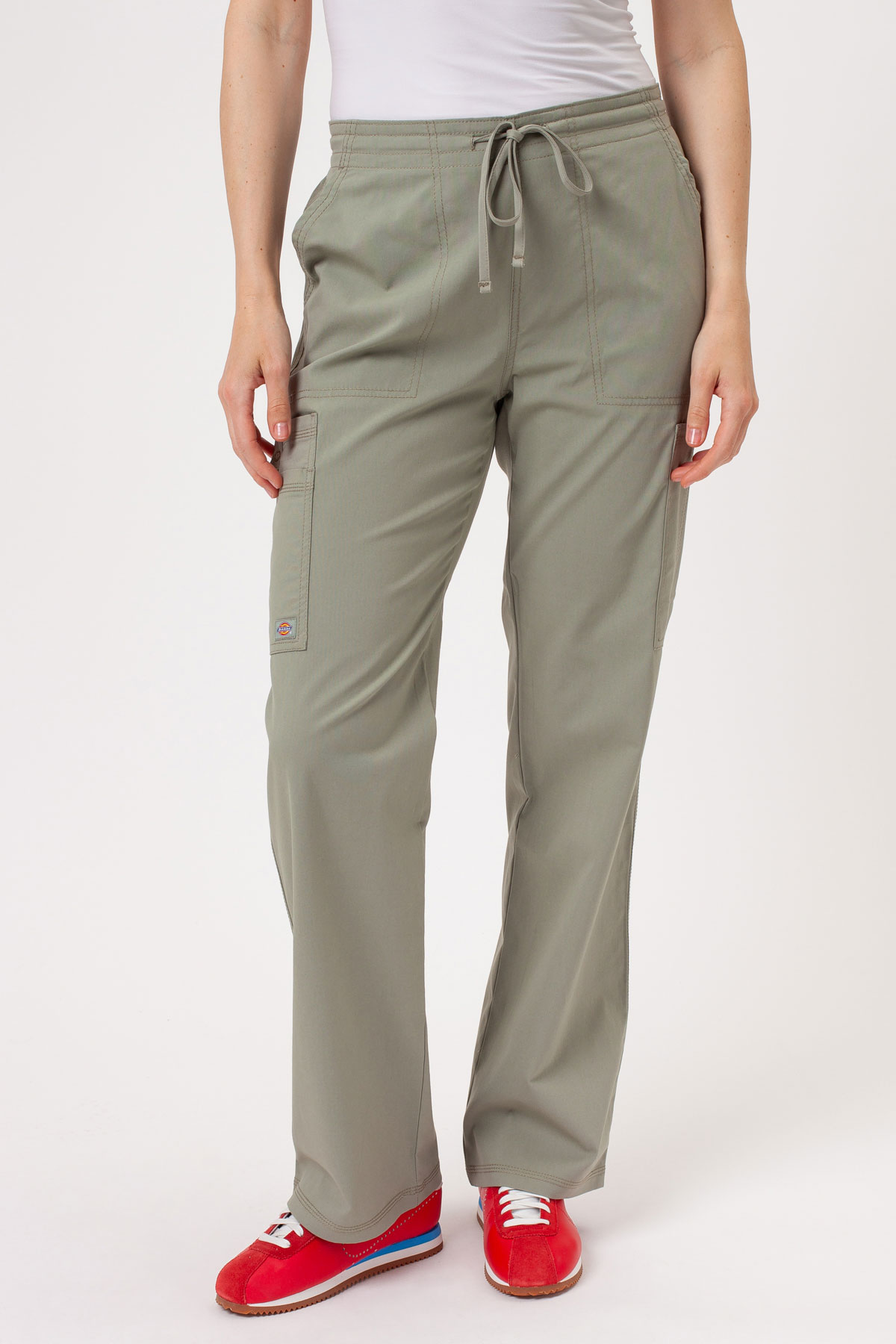 Komplet medyczny damski Dickies Forge V-neck pastelowa oliwka-7