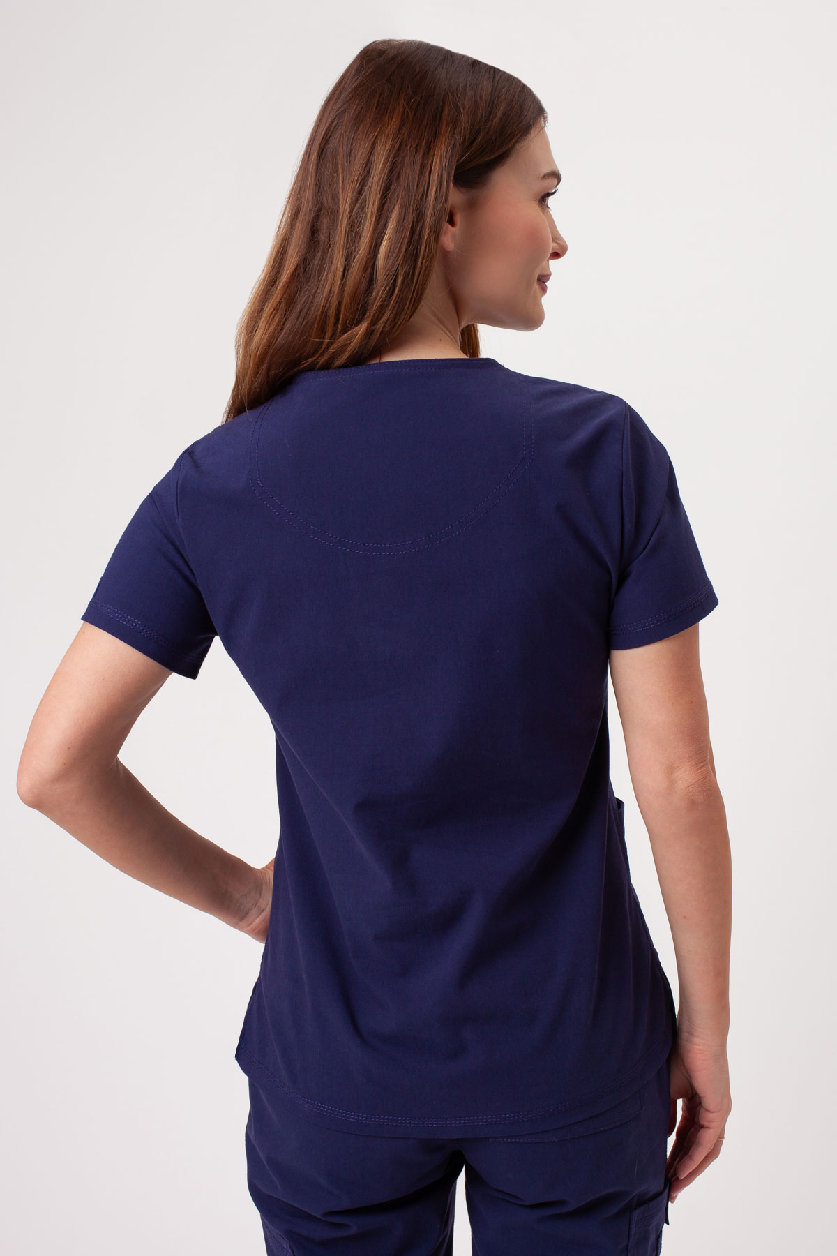 Bluza medyczna damska Dickies Forge V-neck ciemny granat-2