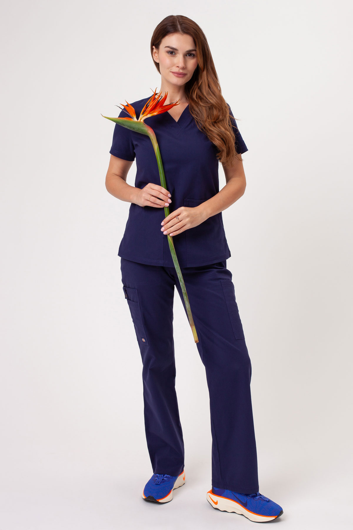 Spodnie medyczne damskie Dickies Forge Straight Leg ciemny granat-1