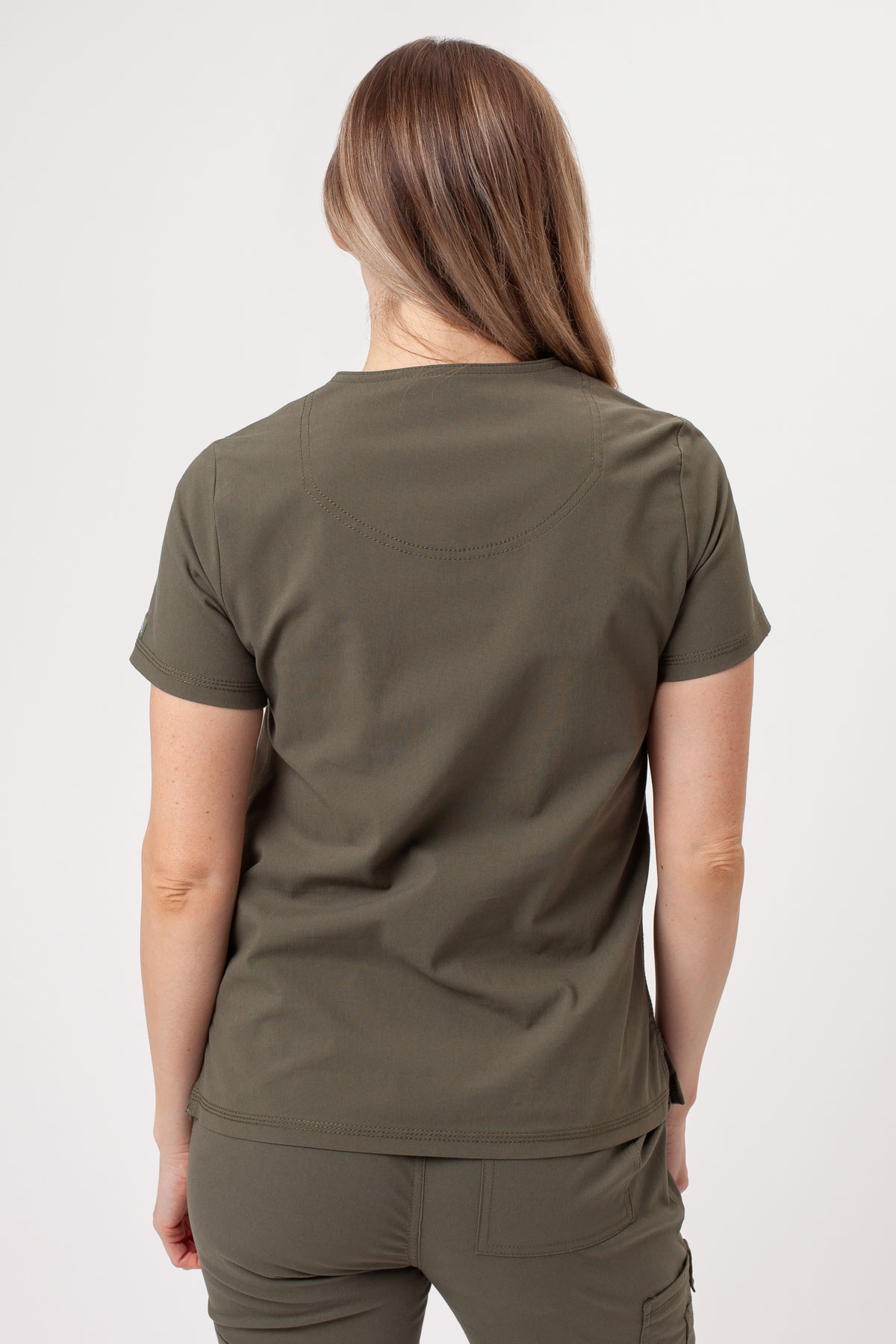 Komplet medyczny damski Dickies Forge V-neck oliwkowy-5