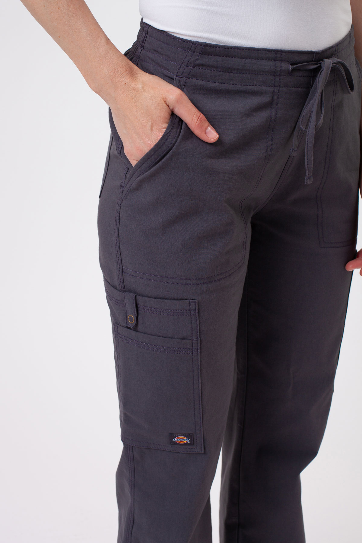 Komplet medyczny damski Dickies Forge V-neck szary-9