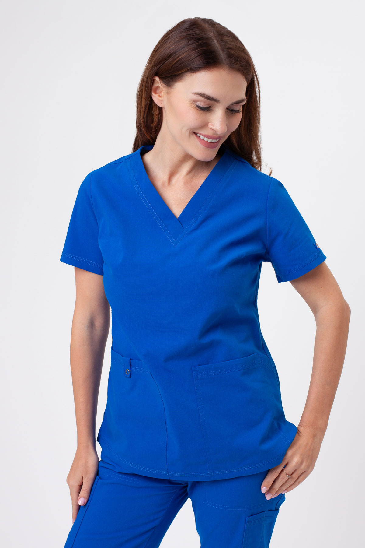 Komplet medyczny damski Dickies Forge V-neck królewski granat-3