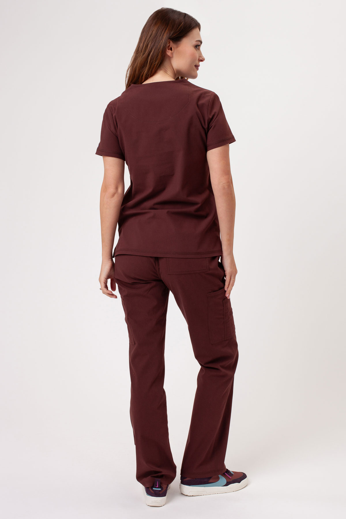 Spodnie medyczne damskie Dickies Forge Straight Leg brązowe-6