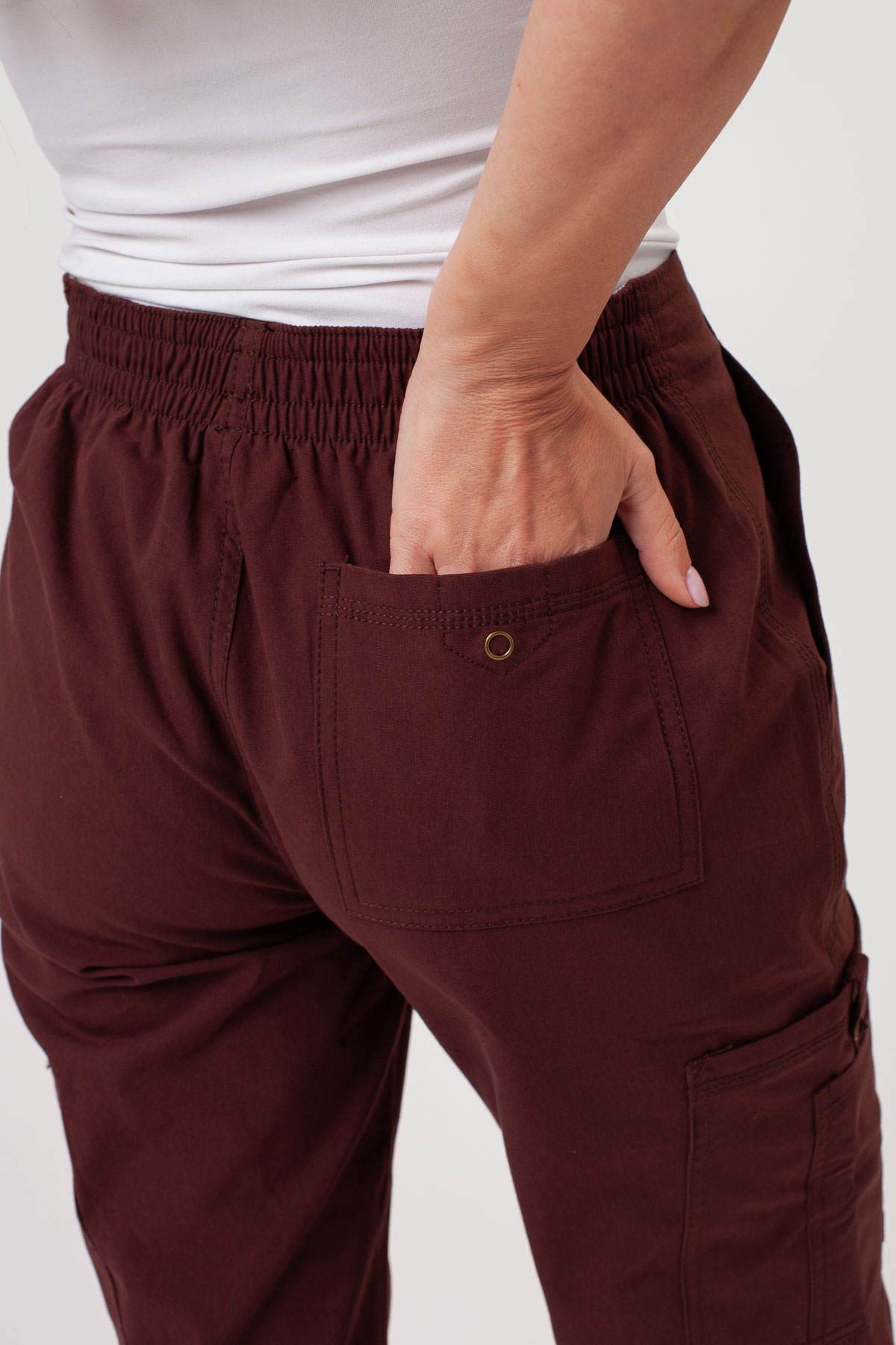 Spodnie medyczne damskie Dickies Forge Straight Leg brązowe-4
