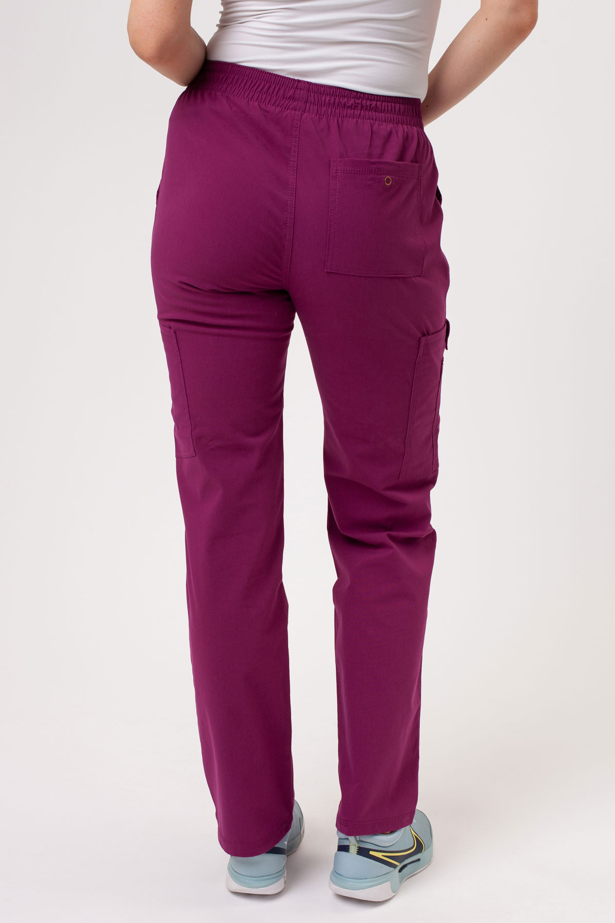 Spodnie medyczne damskie Dickies Forge Straight Leg wiśniowe-2