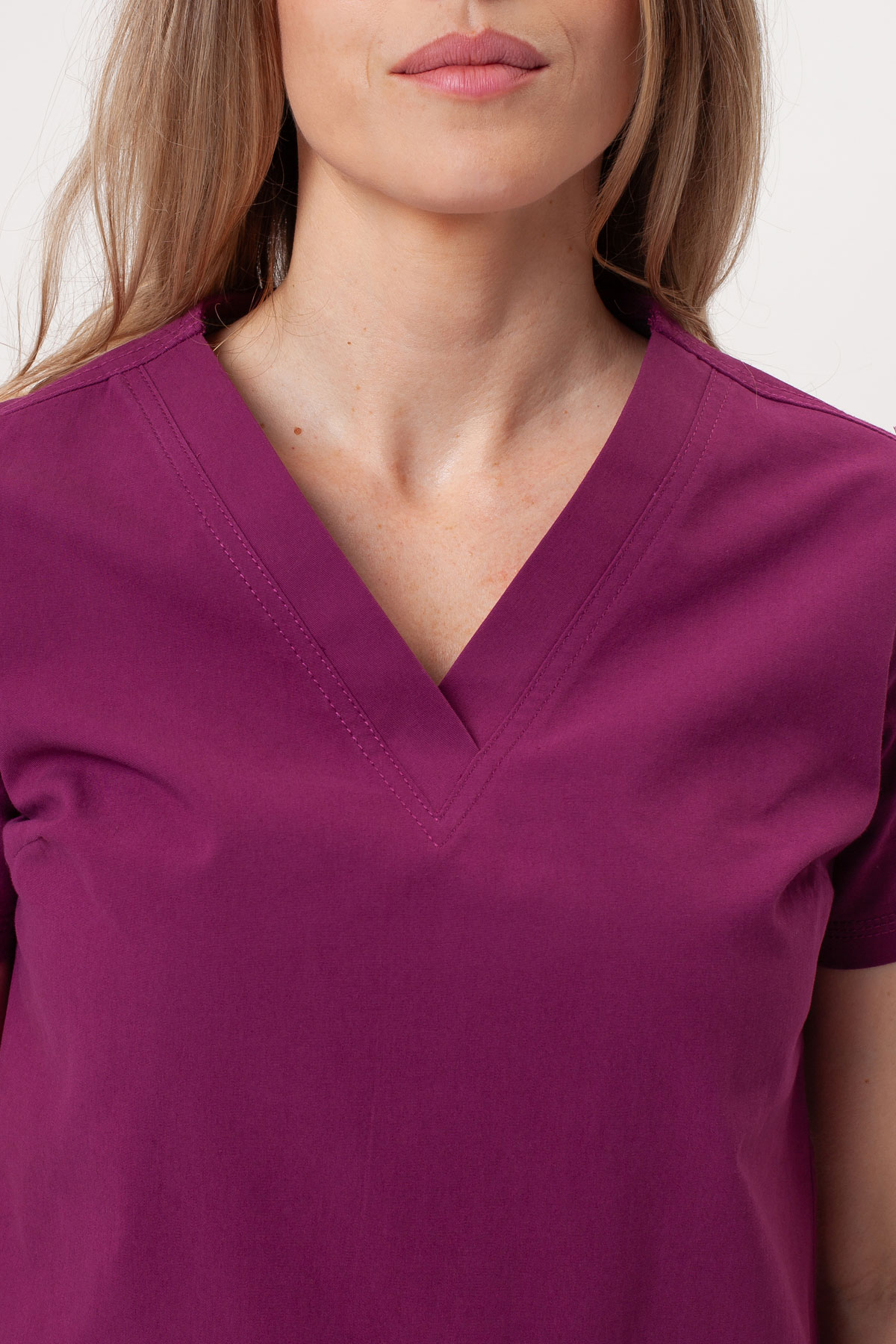 Komplet medyczny damski Dickies Forge V-neck wiśniowy-6