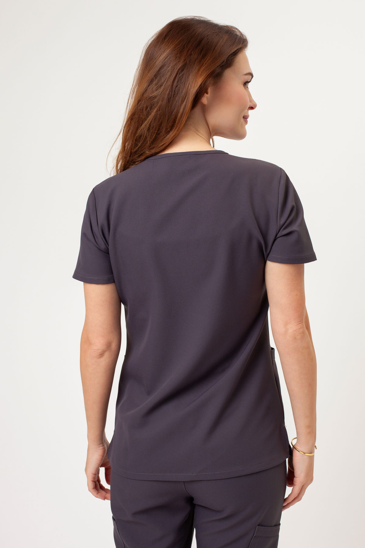 Bluza medyczna damska Cherokee Ultra V-neck Top szara-3