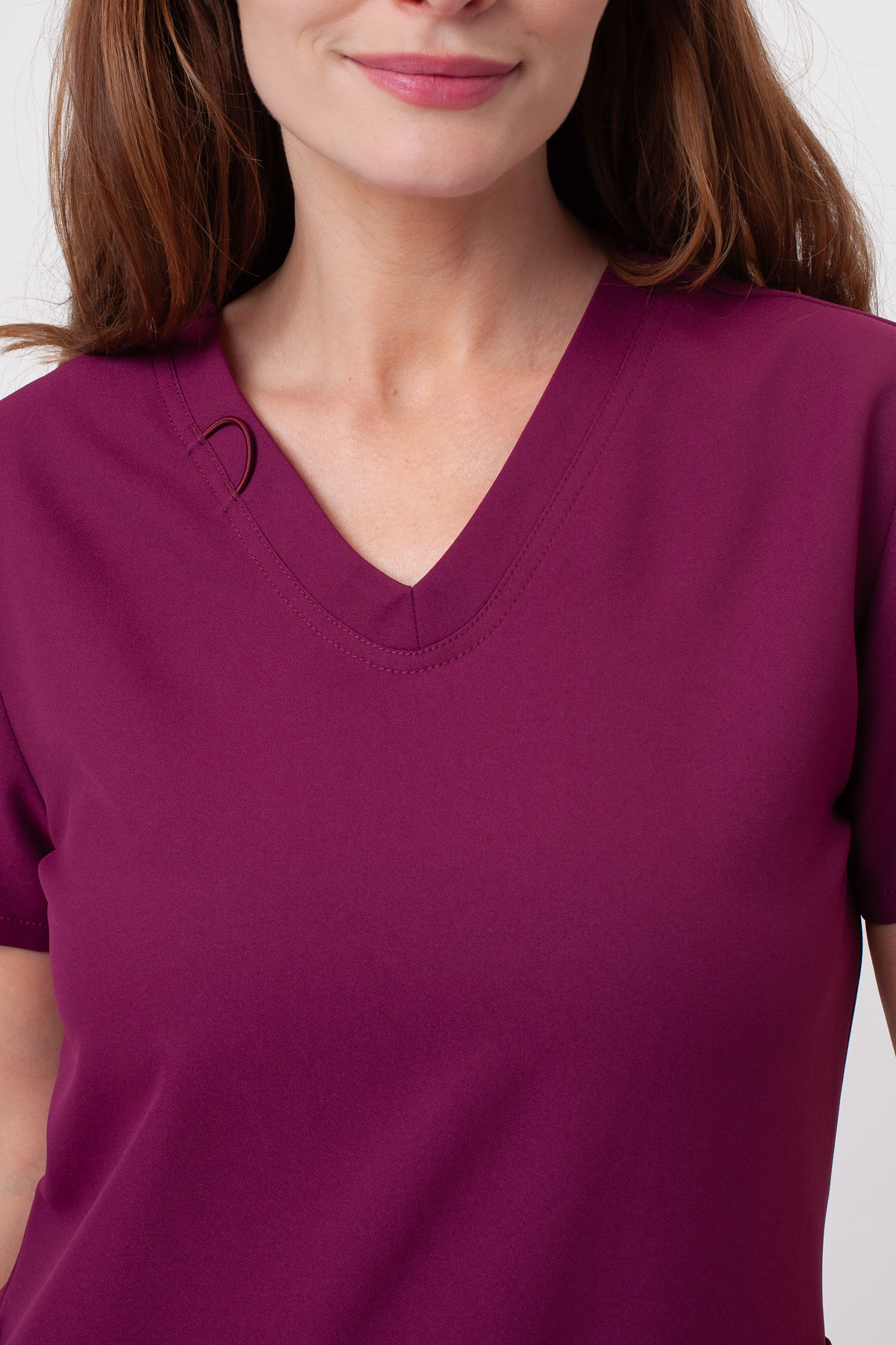 Bluza medyczna damska Cherokee Ultra V-neck Top wiśniowa-4