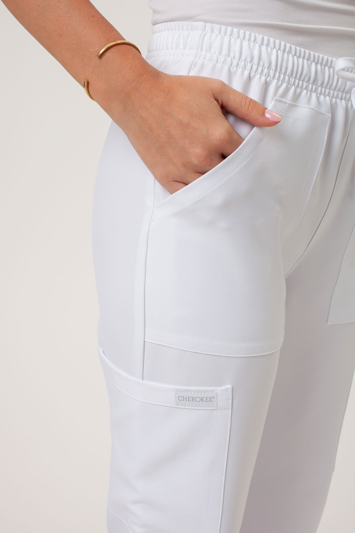 Komplet medyczny damski Cherokee Ultra V-neck biały-10