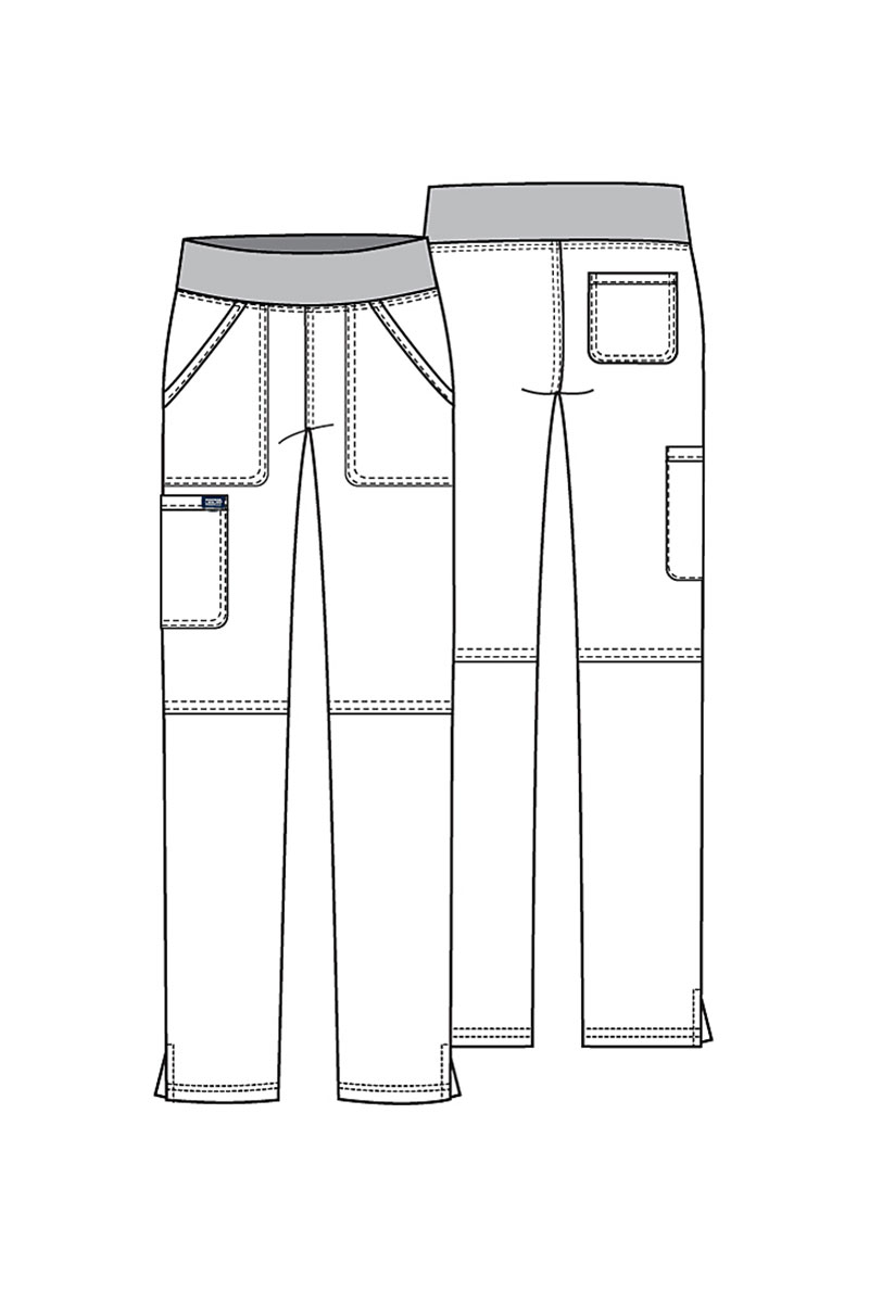 Spodnie medyczne damskie Cherokee Revolution Straight Leg królewski granat-6