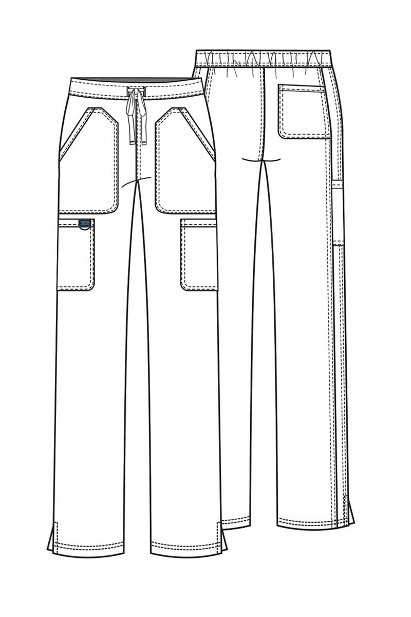 Spodnie medyczne damskie Cherokee Revolution Flare Leg białe-7