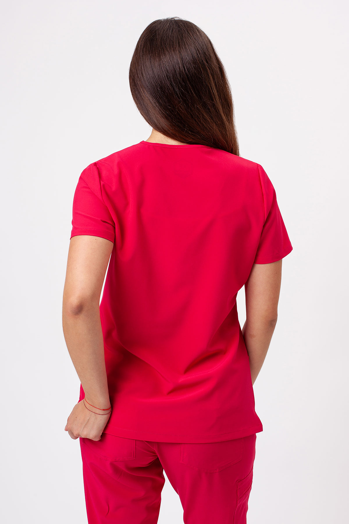 Bluza medyczna damska Sunrise Move Pulse malinowa-3