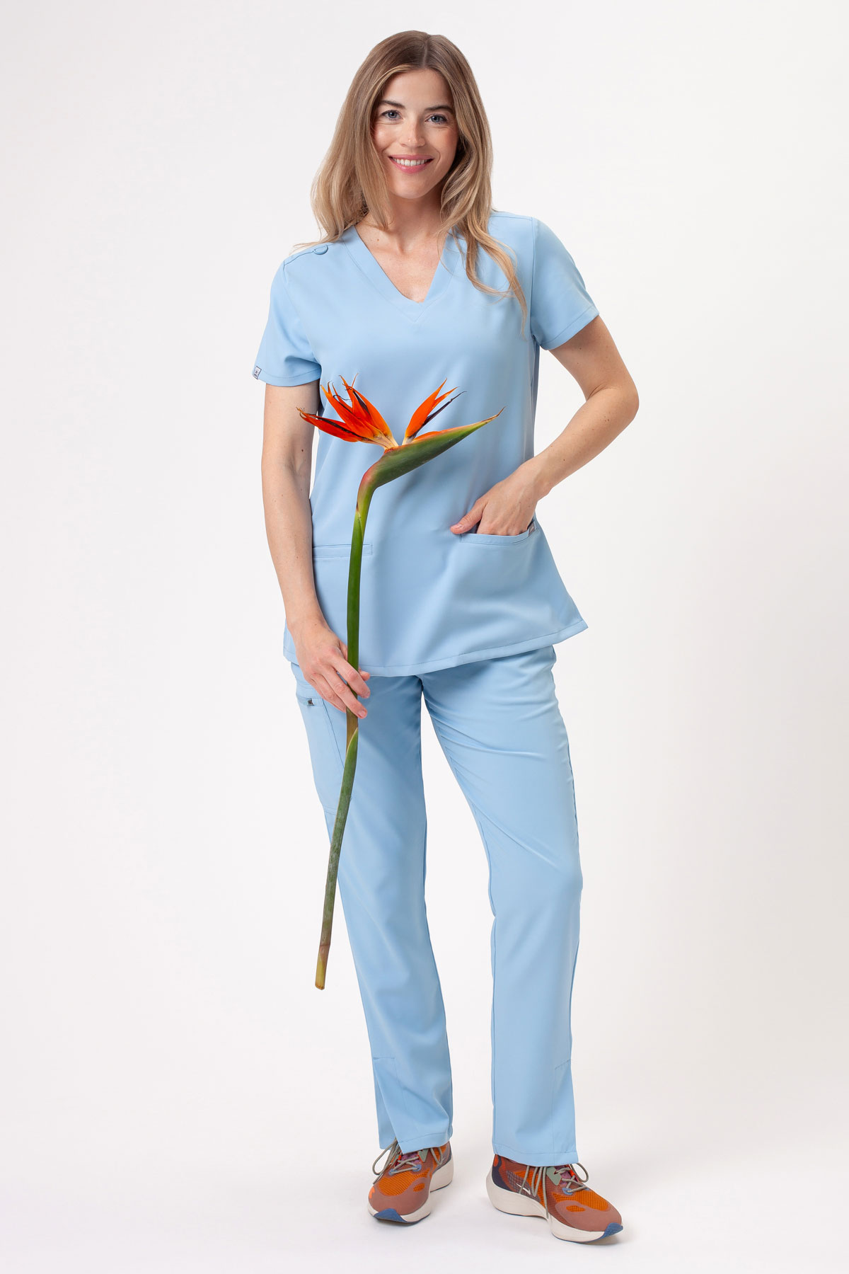Bluza medyczna damska Sunrise Lite Shift błękitna-5