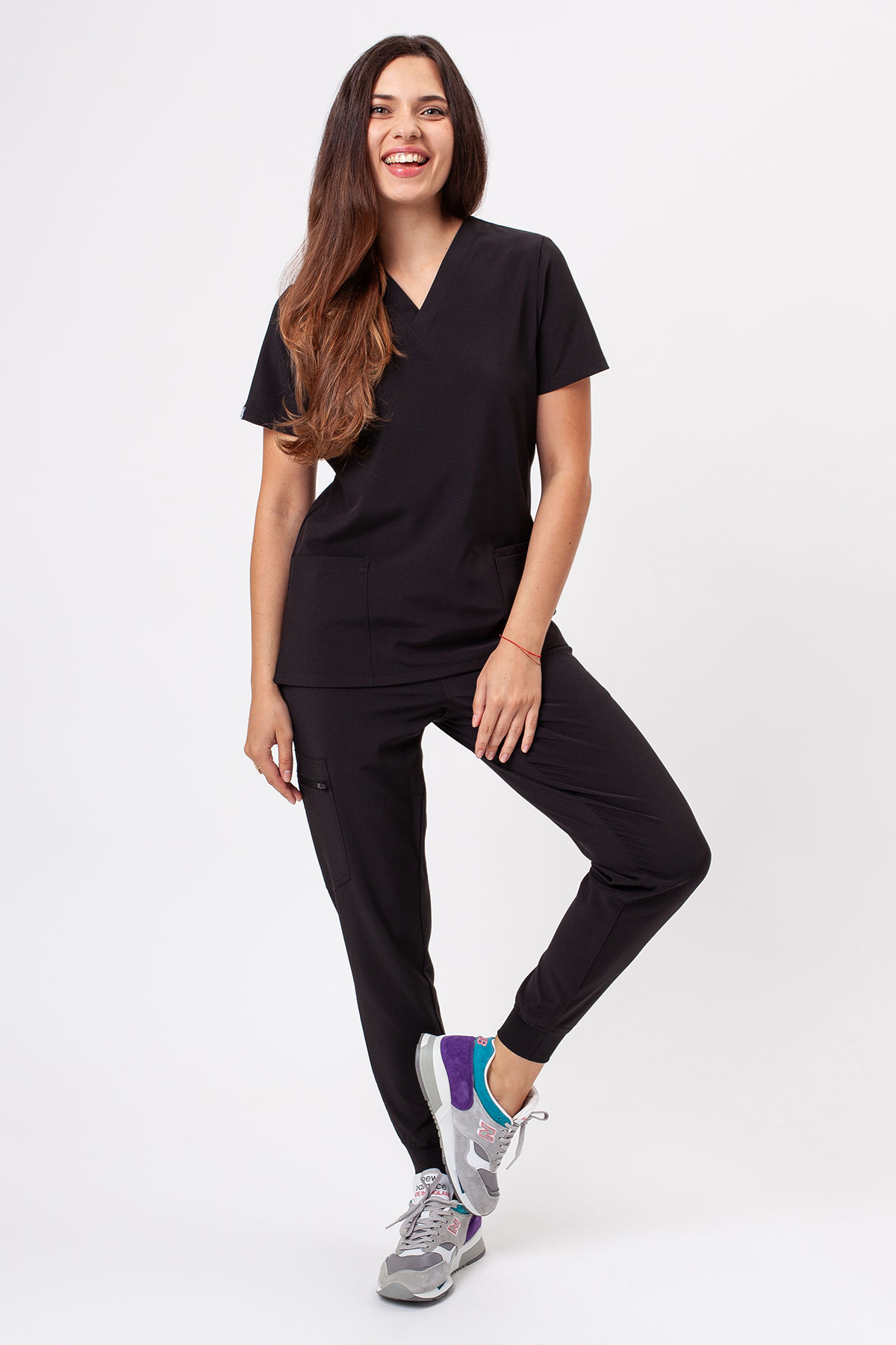 Bluza medyczna damska Sunrise Move Pulse czarna-2