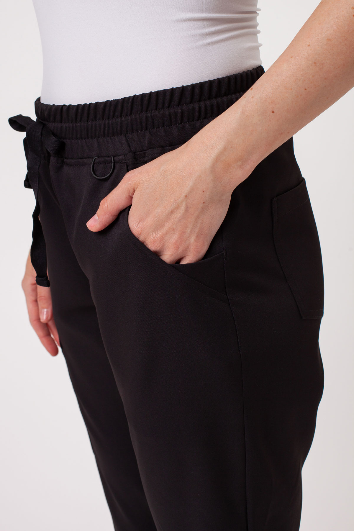 Spodnie medyczne damskie Sunrise Lite Fit jogger czarne-5