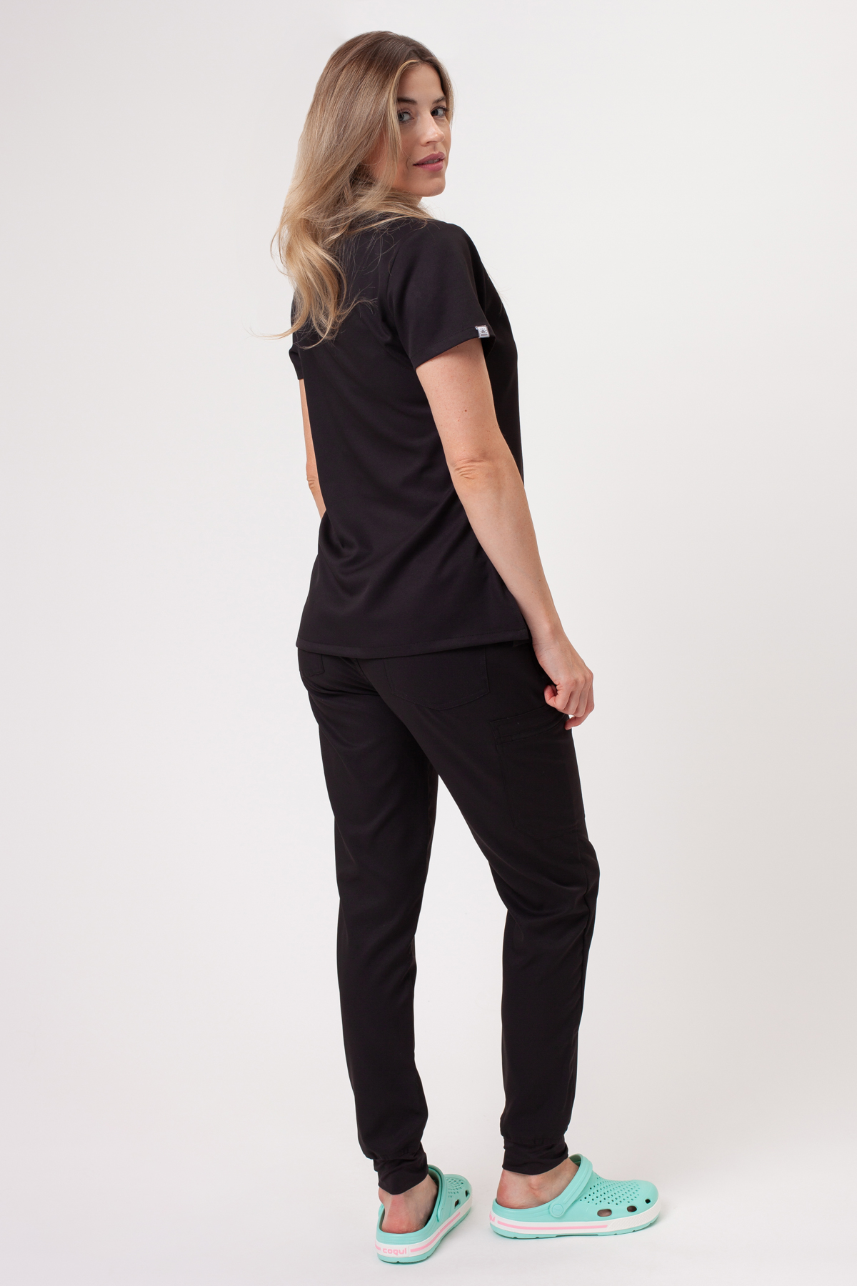 Spodnie medyczne damskie Sunrise Lite Fit jogger czarne-8