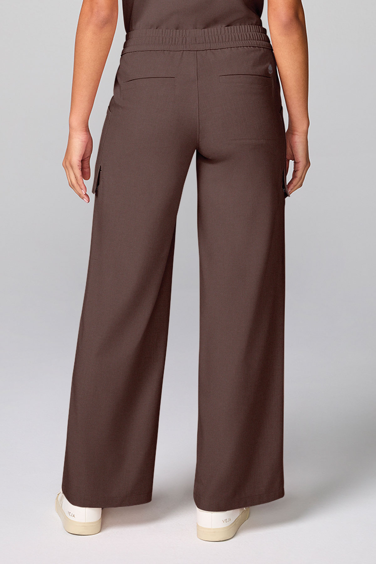 Spodnie medyczne damskie Healing Hands Wide Leg Petite brązowe-2