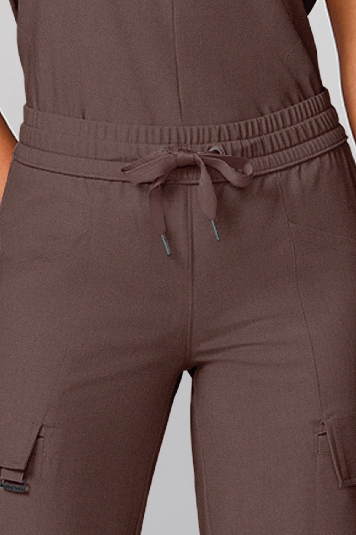 Spodnie medyczne damskie Healing Hands Wide Leg Petite brązowe-3