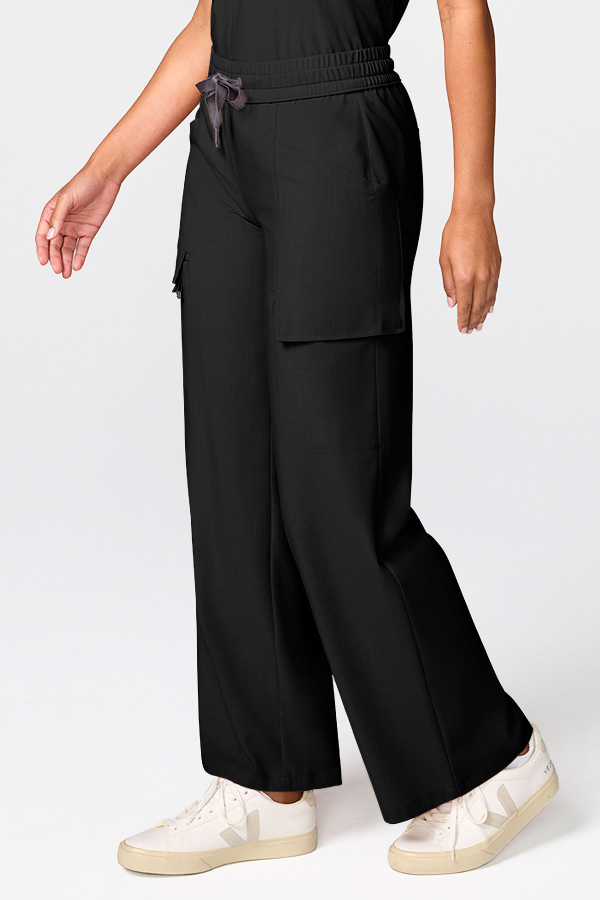 Spodnie medyczne damskie Healing Hands Quest Wide Leg czarne-2