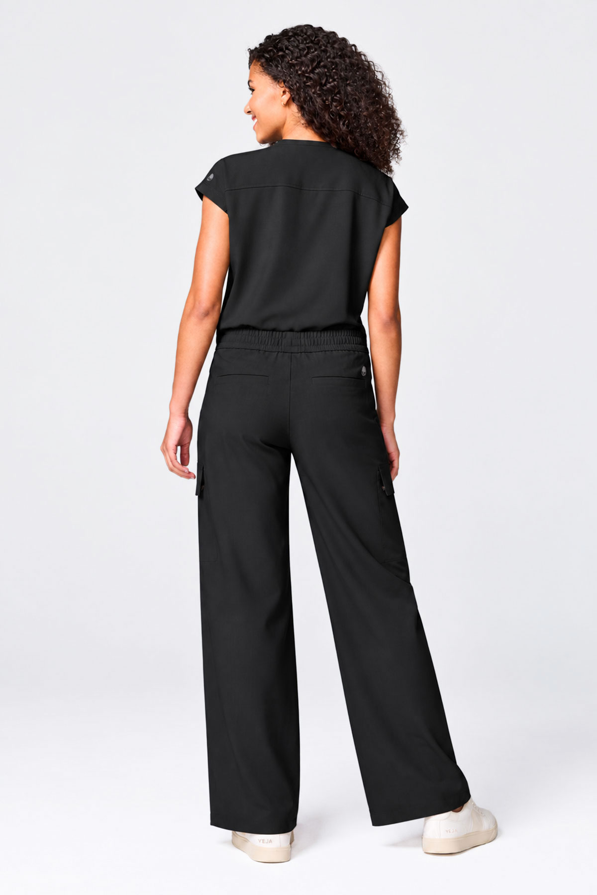 Spodnie medyczne damskie Healing Hands Quest Wide Leg czarne-6