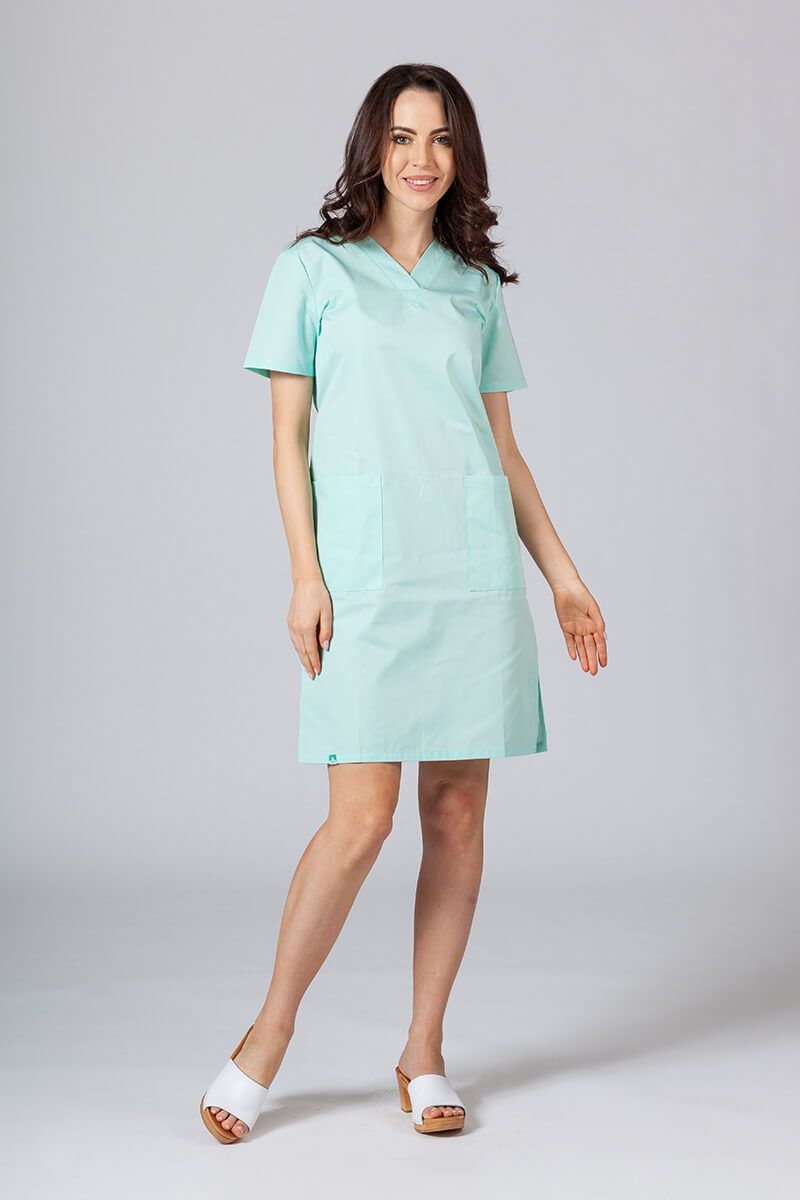 Sukienka medyczna damska prosta Sunrise Uniforms miętowa-1