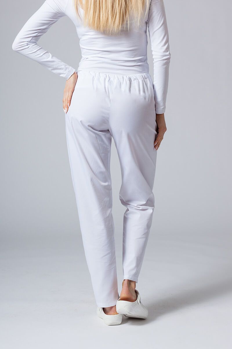 Spodnie medyczne damskie Sunrise Uniforms Basic Regular białe-1