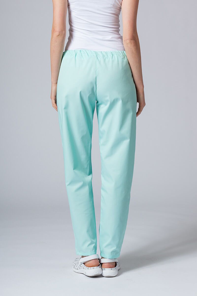 Spodnie medyczne damskie Sunrise Uniforms Basic Regular miętowe-1