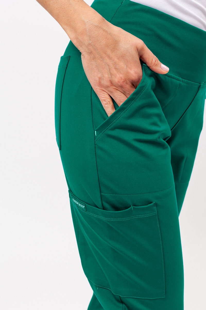 Spodnie medyczne damskie Cherokee Achieve Jogger zielone-4