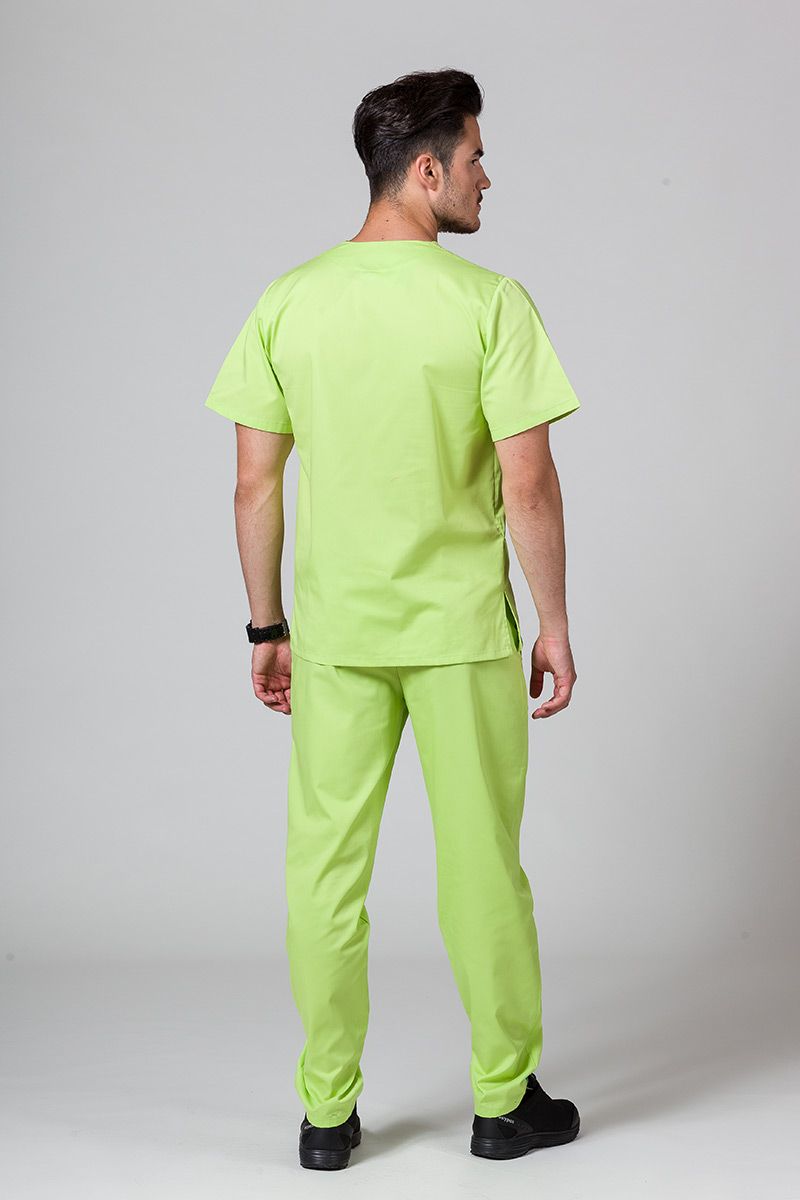 Bluza medyczna męska Sunrise Uniforms Basic Standard limonkowa-6