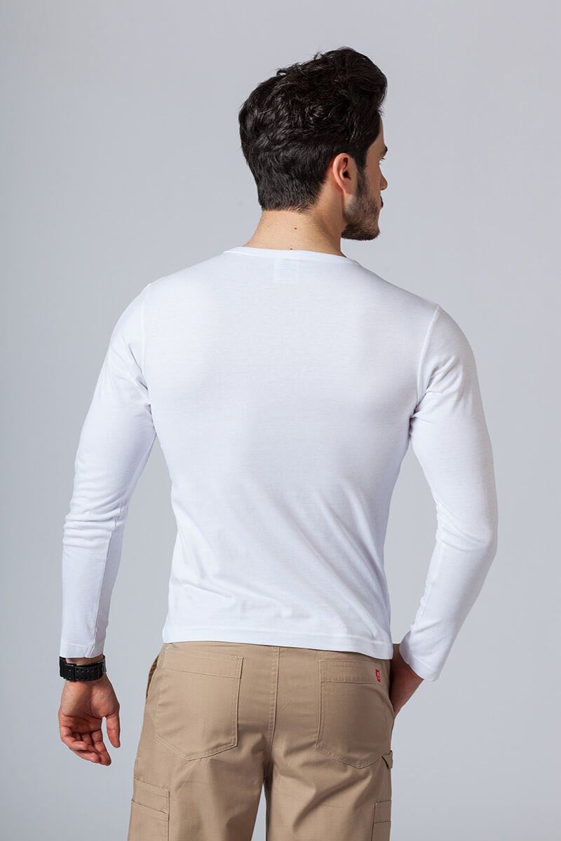 Koszulka męska z długim rękawem biała-1