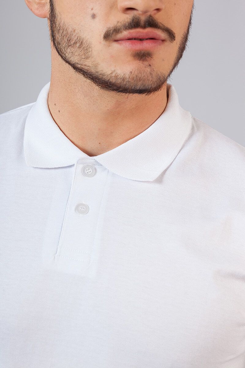 Koszulka męska Malfini Single Jersey polo biała-2