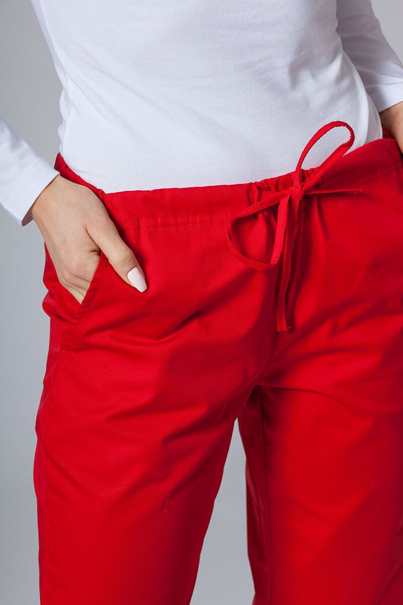 Spodnie medyczne Sunrise Uniforms Basic Regular czerwone-2