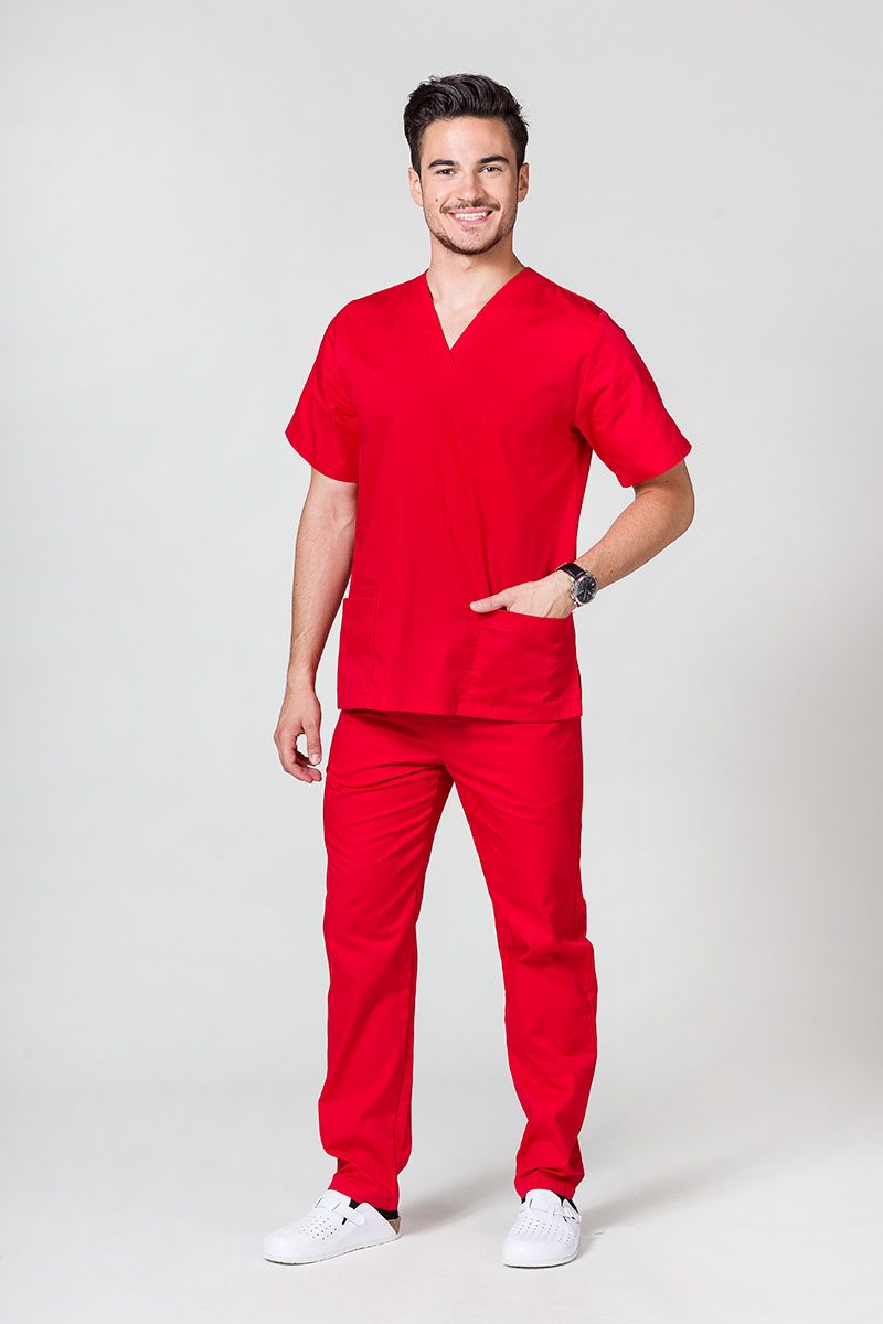 Bluza medyczna uniwersalna Sunrise Uniforms czerwona-4