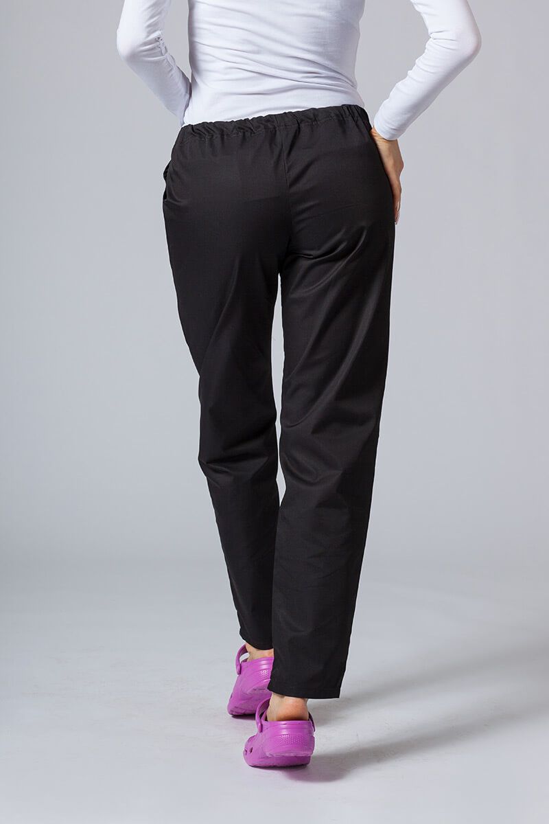 Spodnie medyczne damskie Sunrise Uniforms Basic Regular czarne-1
