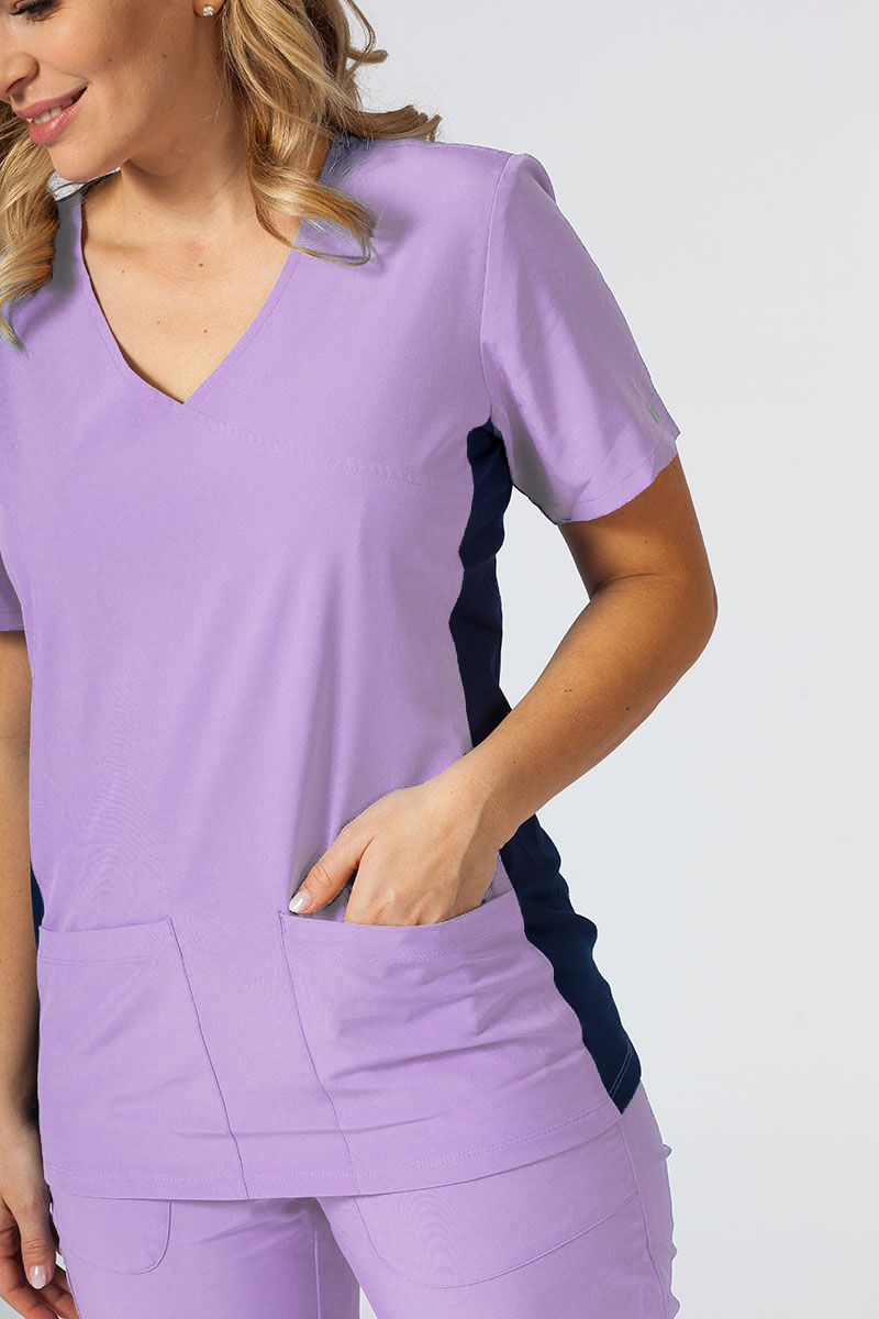 Bluza damska Maevn Matrix Impulse Asymetric lawendowa-3