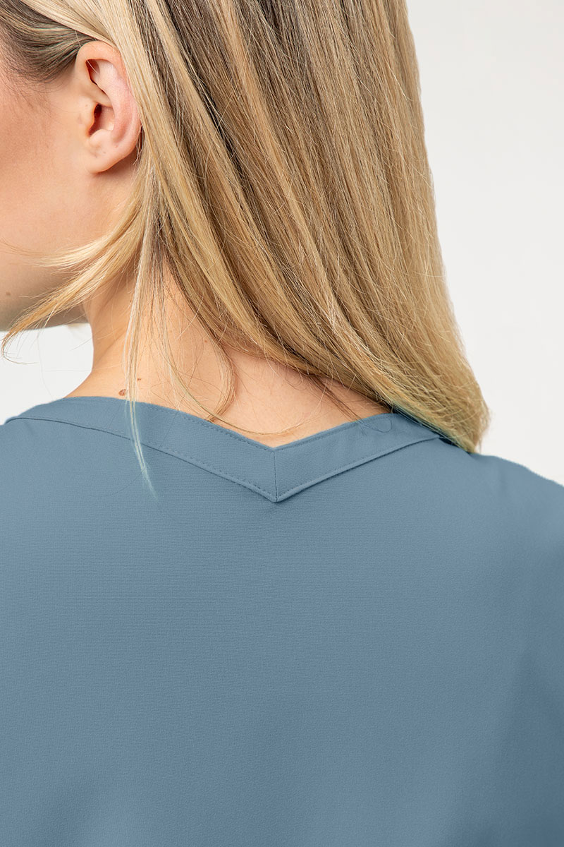 Bluza medyczna damska Maevn Momentum Double V-neck pastelowy błękit-2