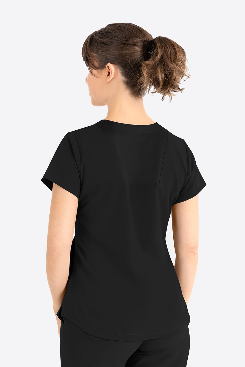 Bluza medyczna damska Maevn Momentum Round Neck czarna-1