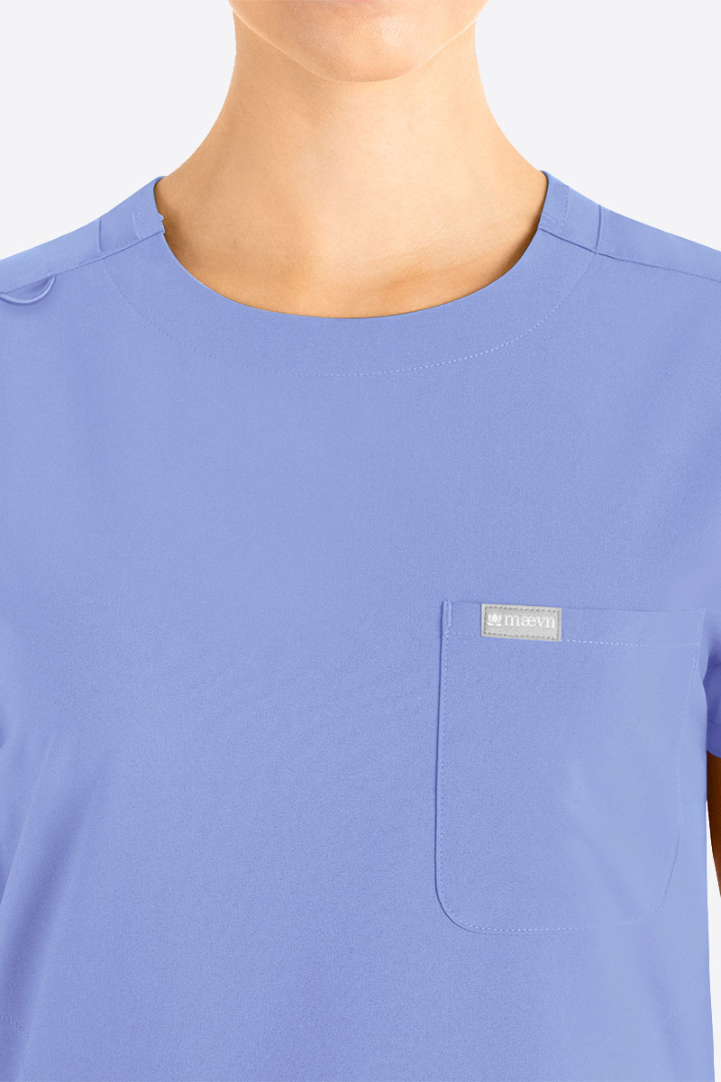 Bluza medyczna damska Maevn Momentum Round Neck klasyczny błękit-2