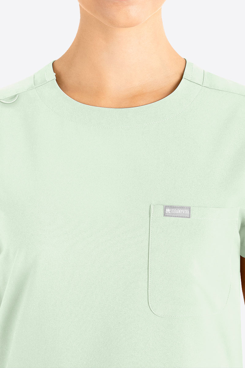 Bluza medyczna damska Maevn Momentum Round Neck miętowa-2