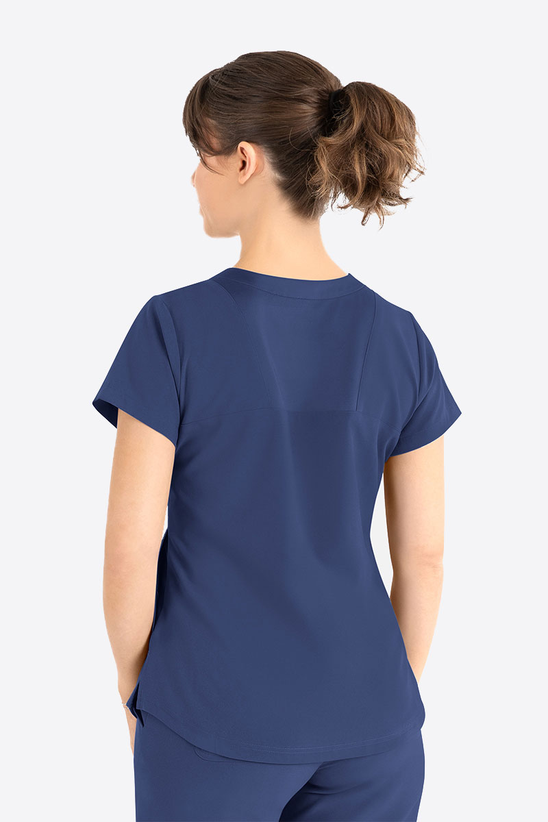 Bluza medyczna damska Maevn Momentum Round Neck ciemny granat-1