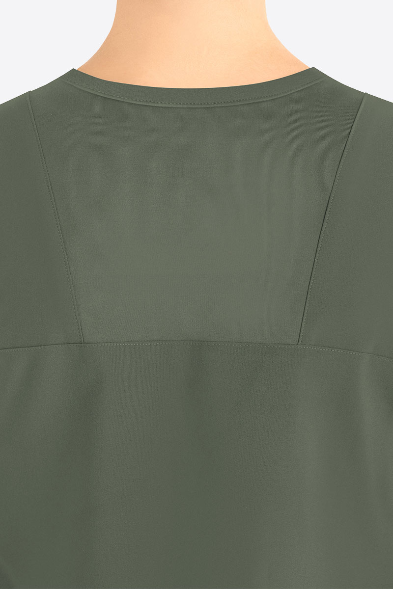 Bluza medyczna damska Maevn Momentum Round Neck oliwkowa-3