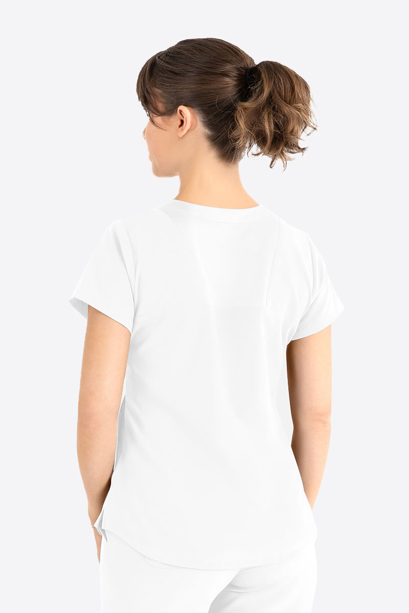 Bluza medyczna damska Maevn Momentum Round Neck biała-1