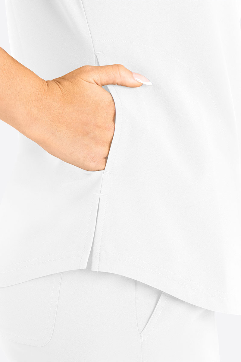 Bluza medyczna damska Maevn Momentum Round Neck biała-4